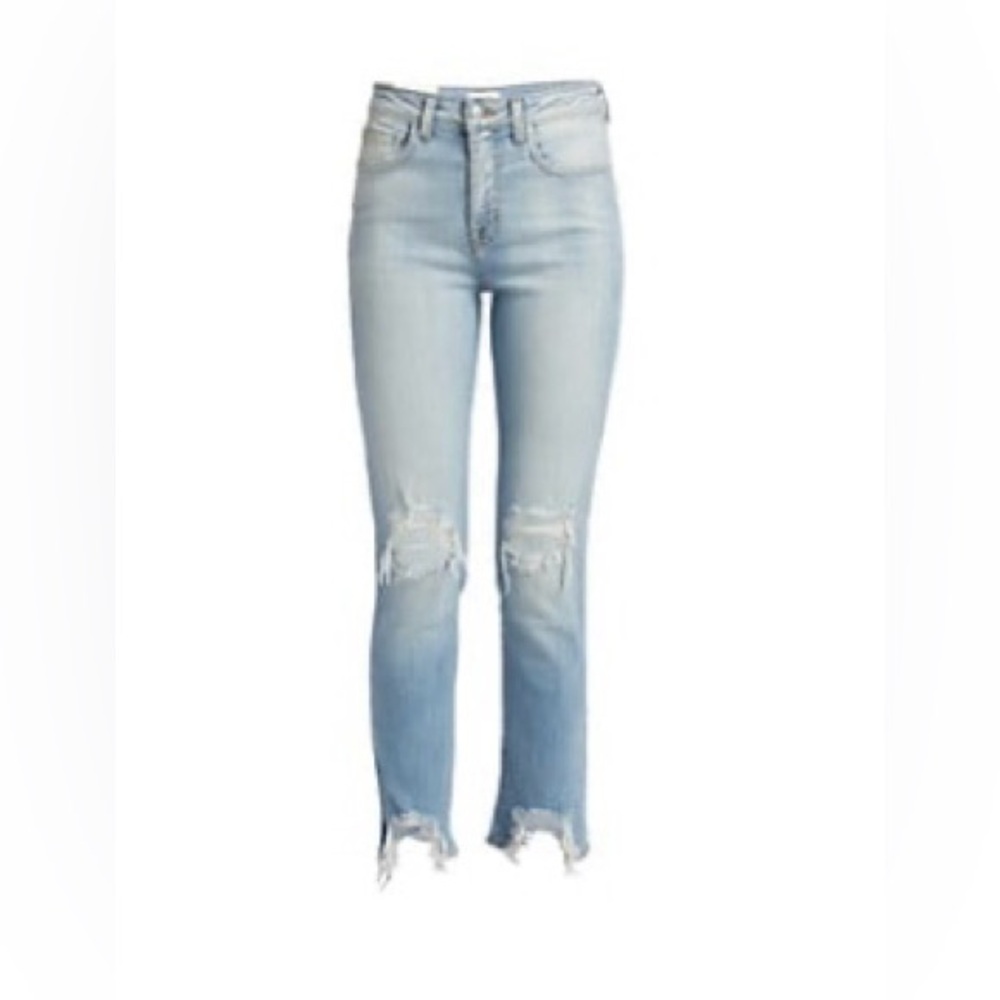 L'AGENCE High Line HighRise Distressed Stretch Skinny Jeans classic brasie , 26